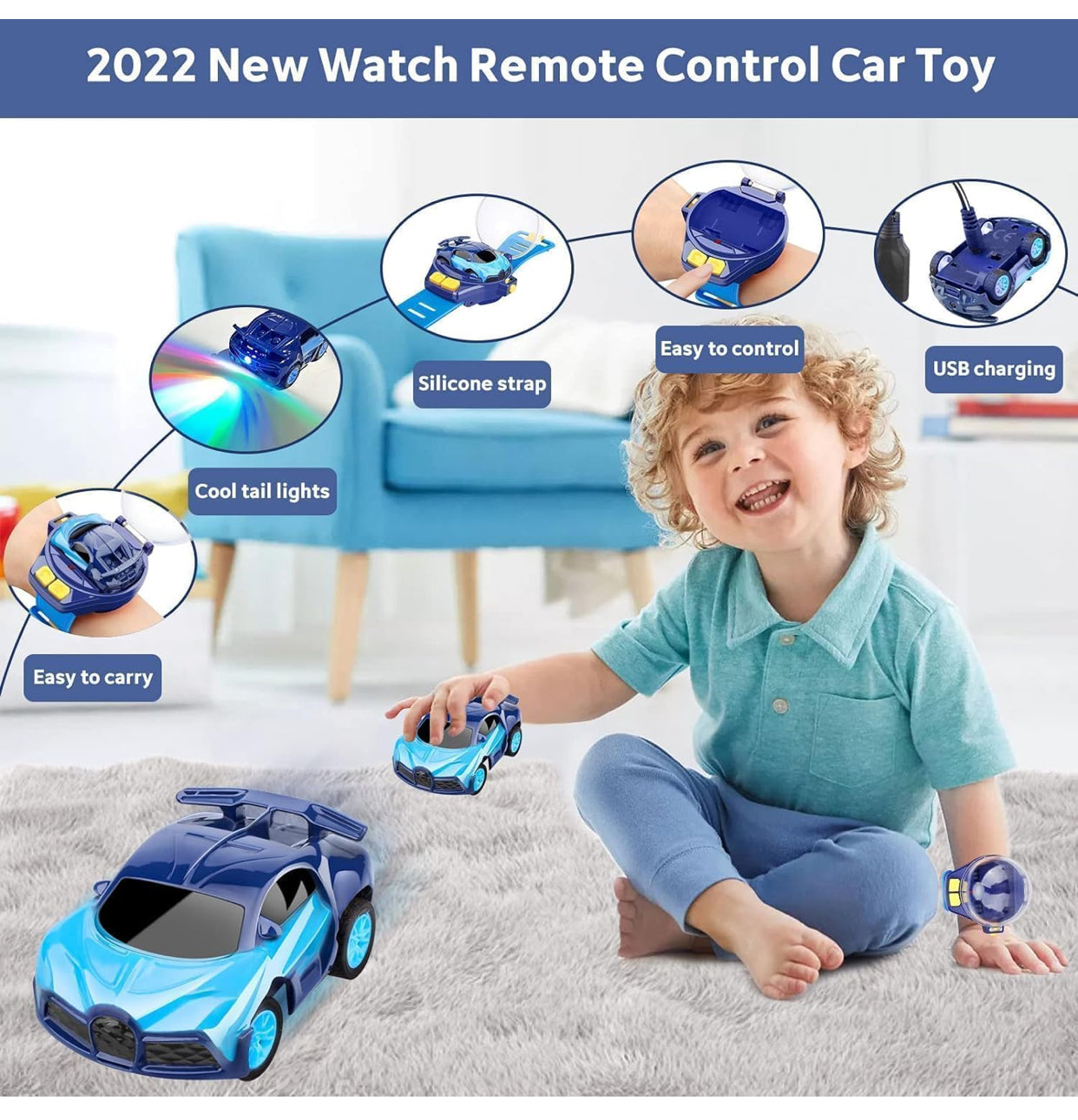 🚗 Remote Control Watch Car – Gesture Wrist RC Toy for Kids