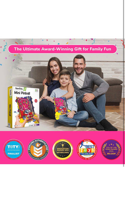 Smartivity Mini Pinball | DIY STEAM Building Kit for Kids 6-12 | Pocket-Sized Fun | Learn Physics & Engineering | Eco-Friendly STEM Toy
