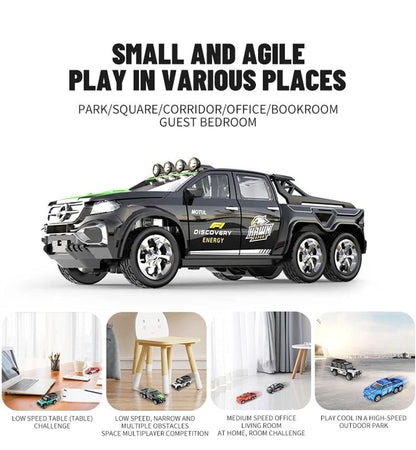 🚘 2.4GHz RC Alloy Power Truck – 6-Wheel Off-Road Remote Control Car