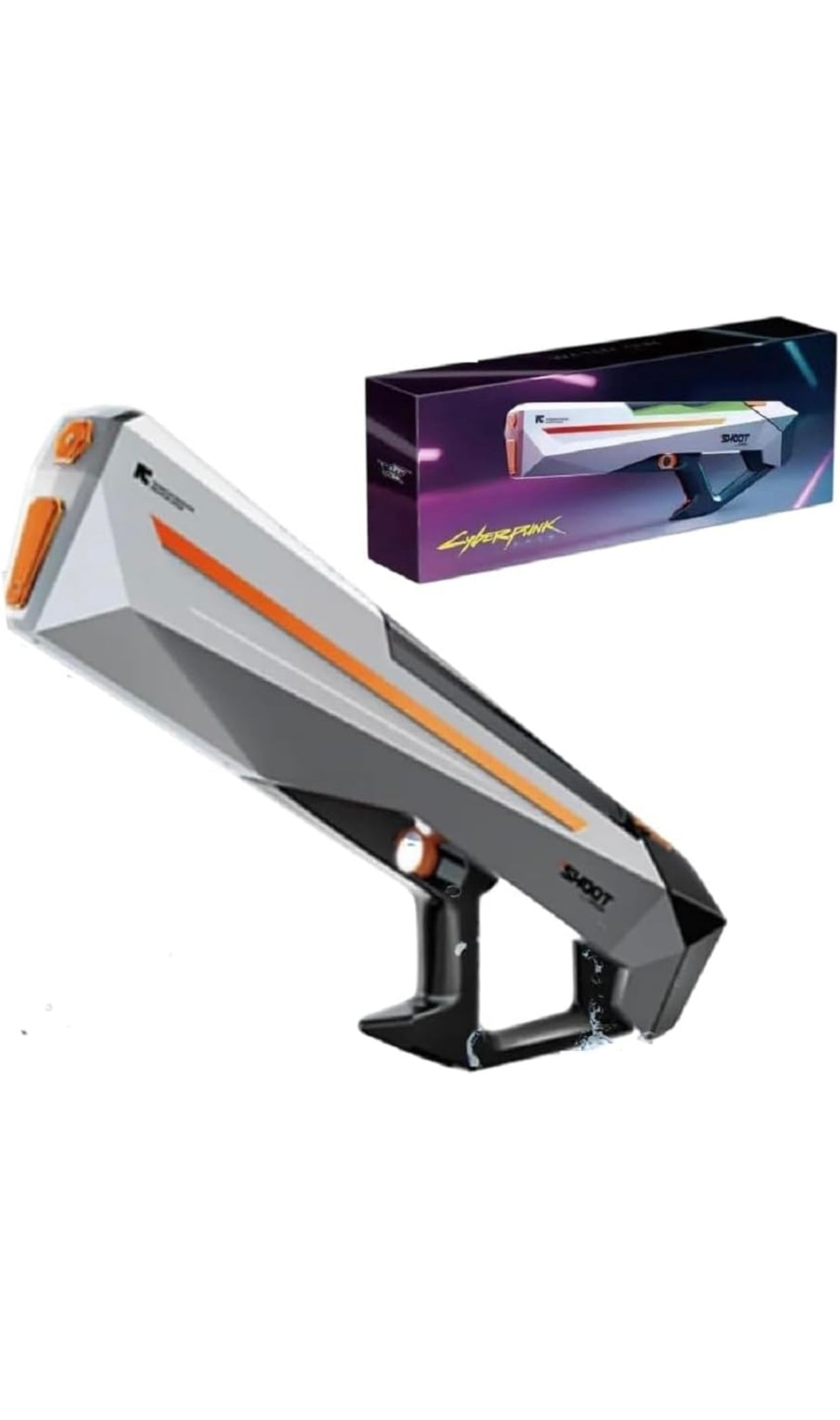 🔫 Cyberpunk Electric Water Gun – Rechargeable Automatic Summer Blaster for Kids