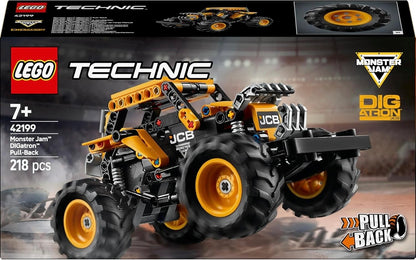 LEGO® Technic™ Monster Jam™ DIGatron™ Pull-Back (42199) – 218 Piece Monster Truck Building Toy