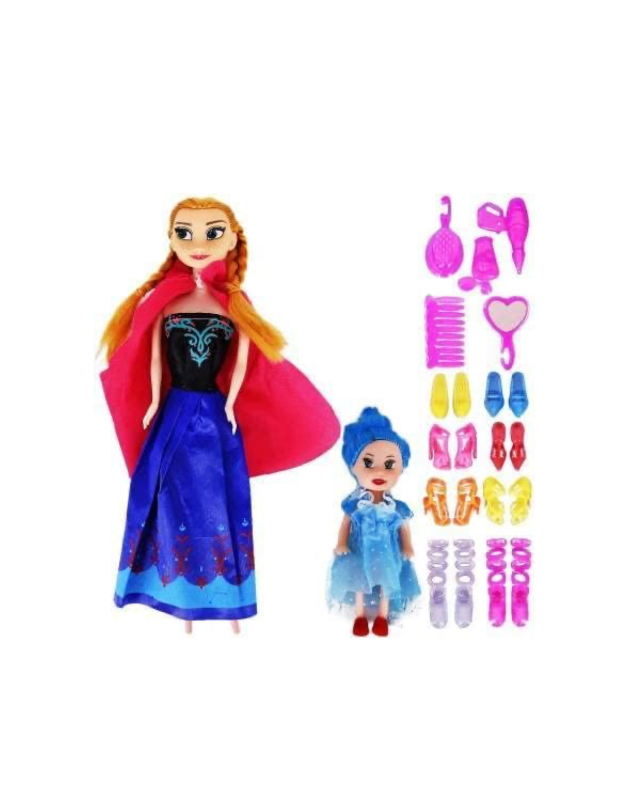 Sweet Fashion Princess Doll Gift Set – With Mini Doll, Shoes & Accessories (3+)