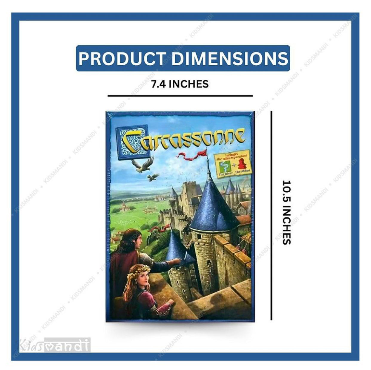 🏰 Carcassonne – Tile-Placement Strategy Board Game (Includes River + Abbot Expansions)