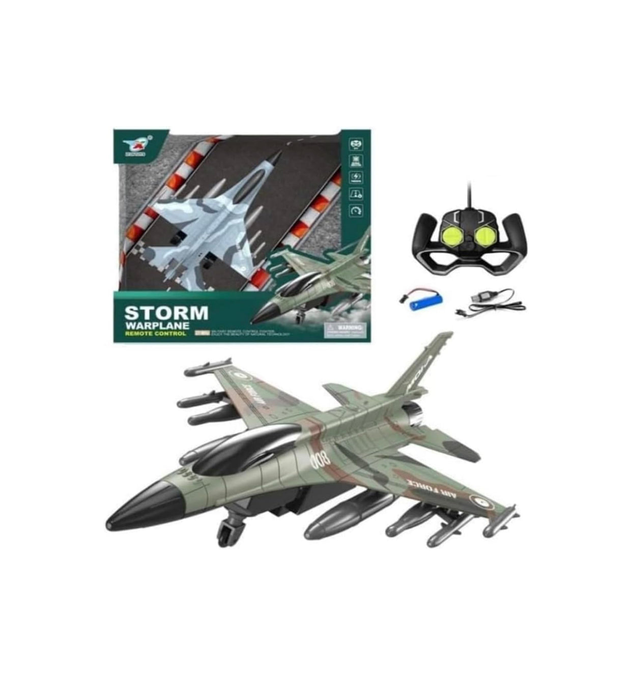 ✈️ RC Storm Warplane – Remote Control Fighter Jet with Lights | Rechargeable