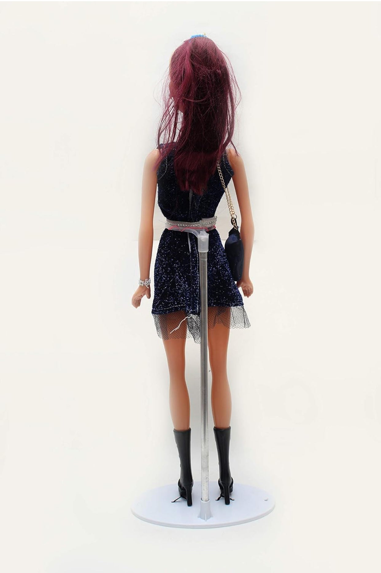 Glam Night Fashion Doll – Sparkly Navy Party Dress & Accessories