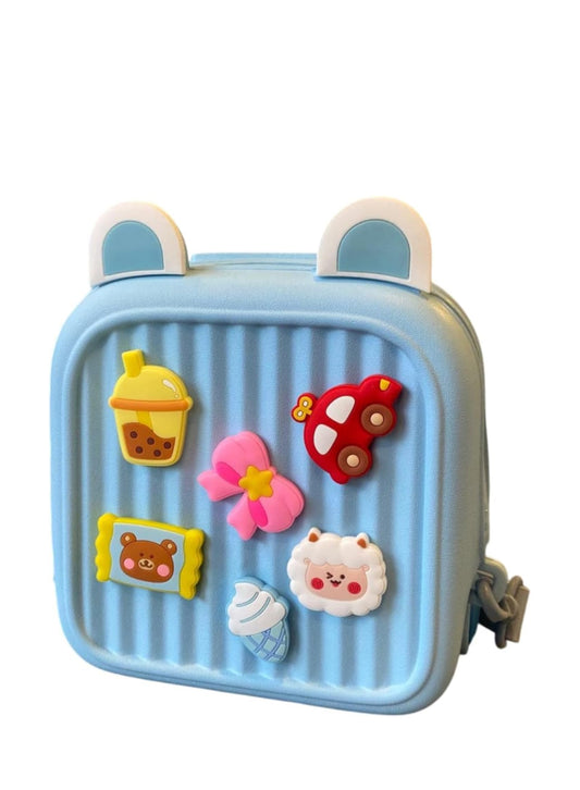 🎒 Cute Kids Crossbody Bag With Fun Cartoon Charms – Lightweight & Trendy