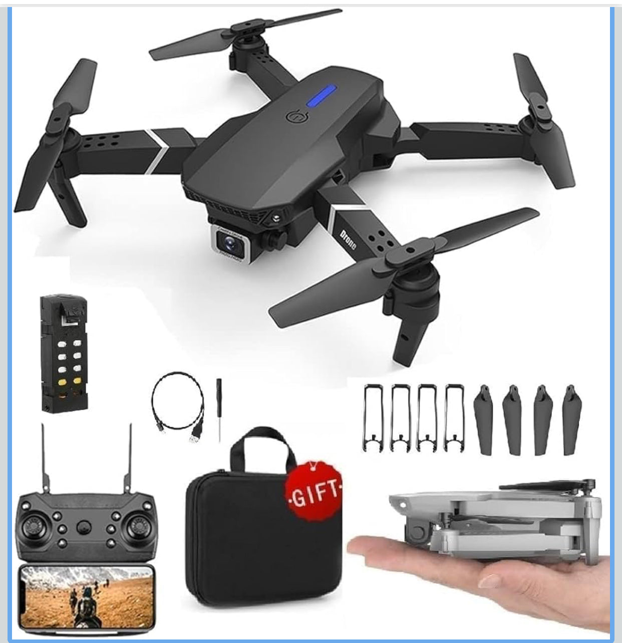 F88 Pro Foldable Drone – Product Listing