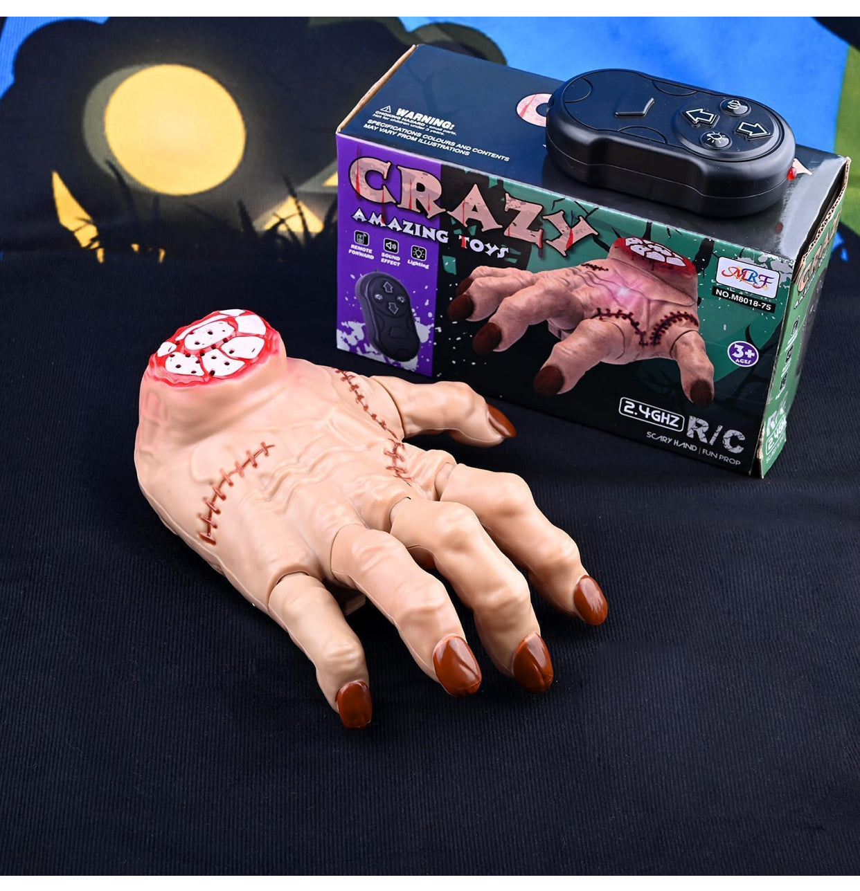 RC Creepy Crawling Hand – Remote Control Halloween Prank Toy