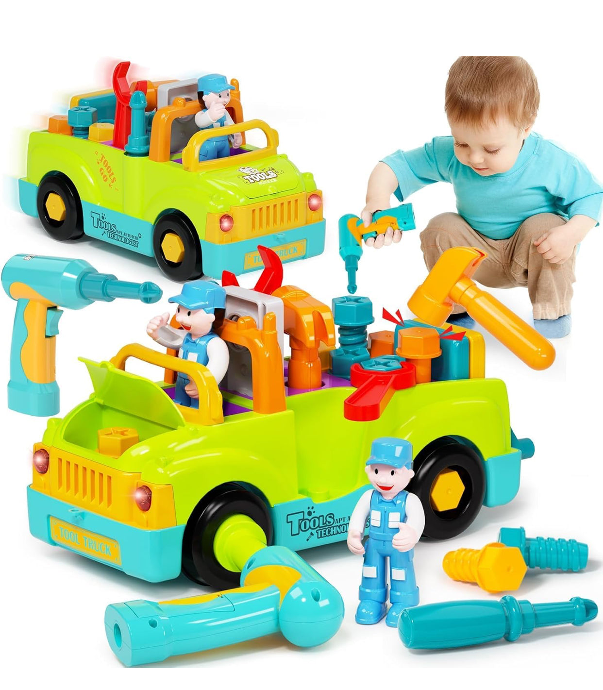 Kids Tool Truck Playset – Interactive Construction Vehicle Toy