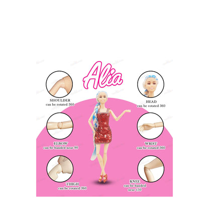 Alia Fashion Doll – Red Sequin Party Dress (3+)