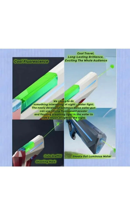 🔫 Cyberpunk Electric Water Gun – Rechargeable Automatic Summer Blaster for Kids