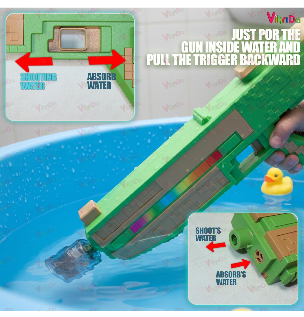 Electric LED Water Gun for Kids | Rechargeable Automatic Light-Up Water Blaster