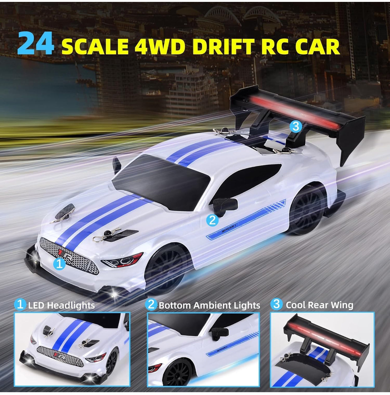 🚗 RC Drift Racing Car 1:24 Scale – High-Speed Remote Control Sports Car