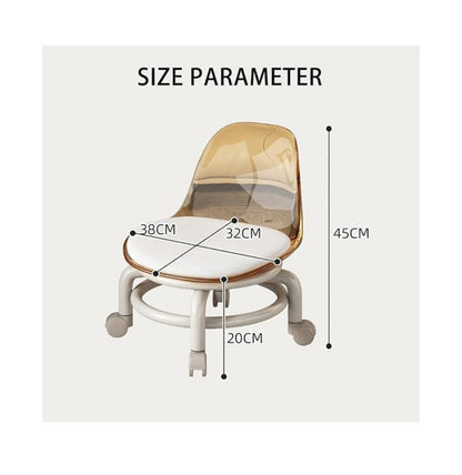 🪑 Modern Transparent Swivel Chair with Wheels – Comfort & Style Combined