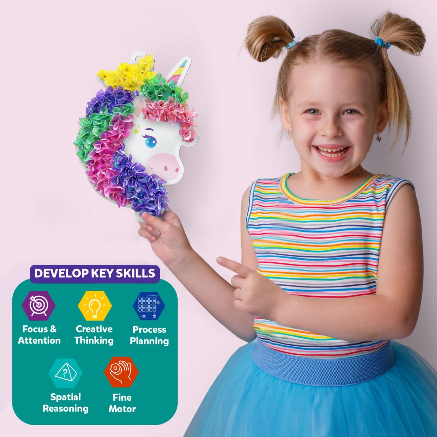 Skillmatics Poke-in Art - Magical Unicorn Dream Decor, Mess-Free Fun for Kids, DIY Craft Kits, Creative Activity, Gifts for Ages 4, 5, 6, 7, 8, 9