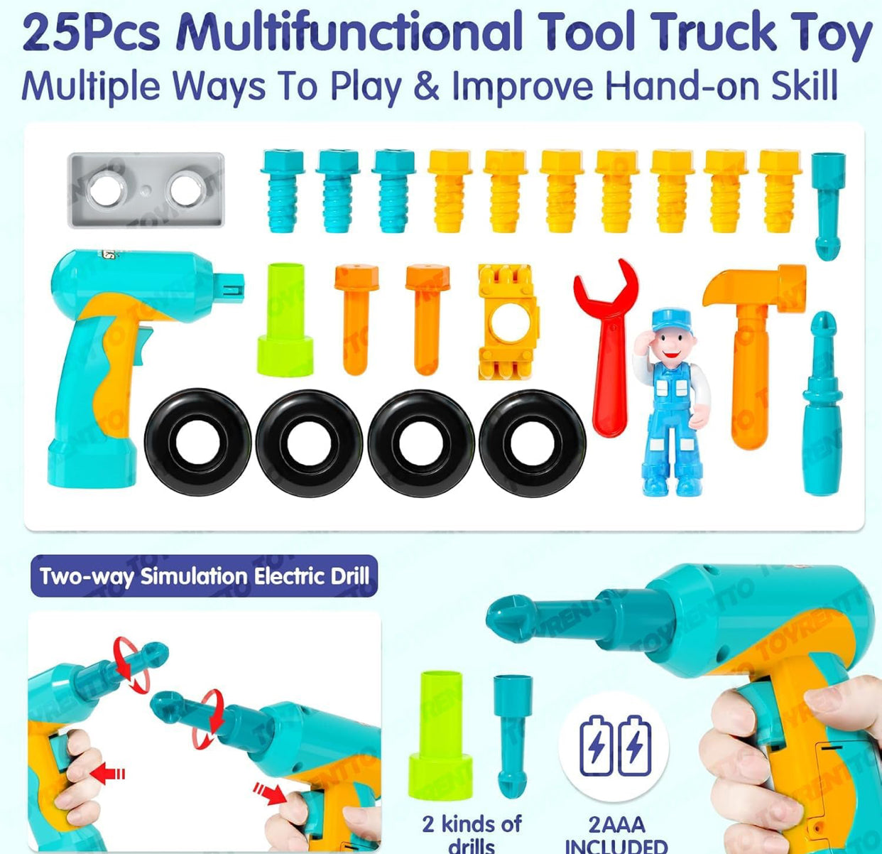 Kids Tool Truck Playset – Interactive Construction Vehicle Toy