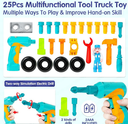 Kids Tool Truck Playset – Interactive Construction Vehicle Toy