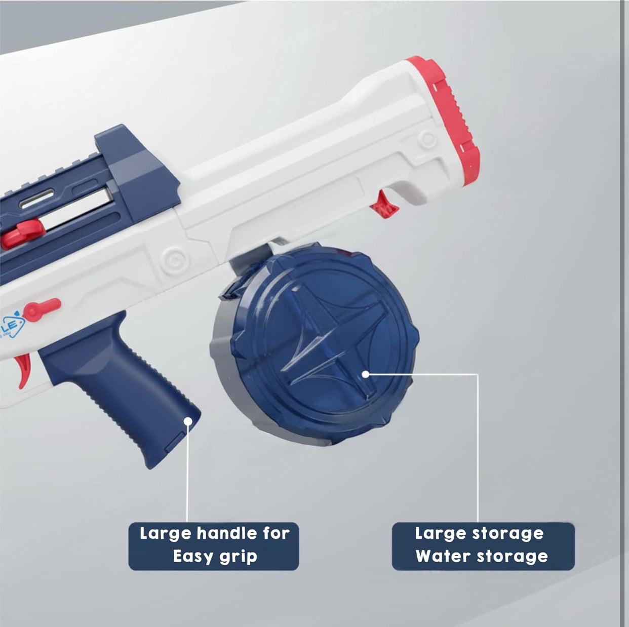 Powerful electric water gun with drum tank, tactical design & long-range spray – ultimate summer water battle toy