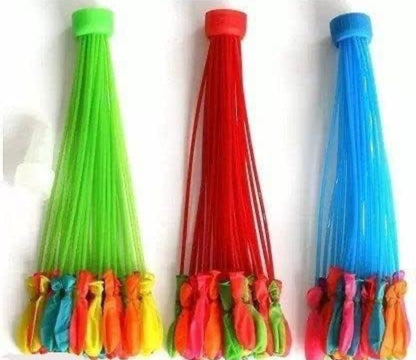 Happy Baby Self-Sealing Water Balloons – 111 pcs Quick Fill Bunch O Balloons (Fill & Tie 60 Seconds)