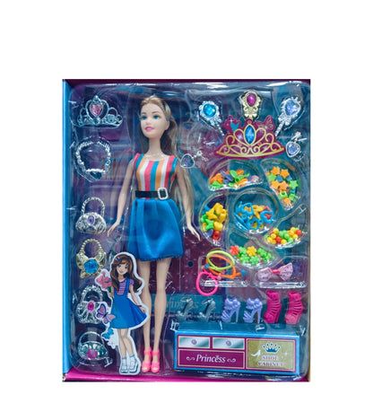 Princess Fashion Doll Gift Set – With Crowns, Jewelry, Shoes & Accessories