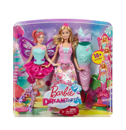 Barbie Dreamtopia Multi-Look Dress-Up Set – Fairy, Mermaid & Princess Transformations (18+ Looks)