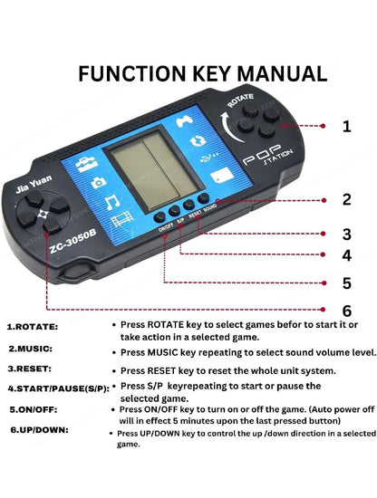 🎮 POP Station ZC-3050B – Classic Brick Game Handheld Console | Brain Training Game