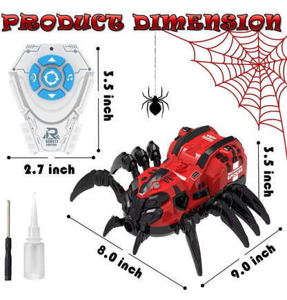 RC Robot Spider Toy with Light, Sound & Spray Effect | Remote Control Crawling Spider for Kids