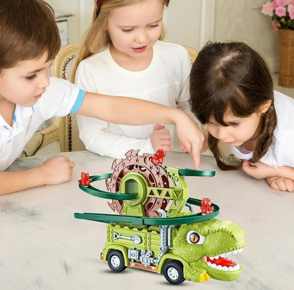 Dinosaur Spinning Track Adventure Truck – Lights & Moving Animals