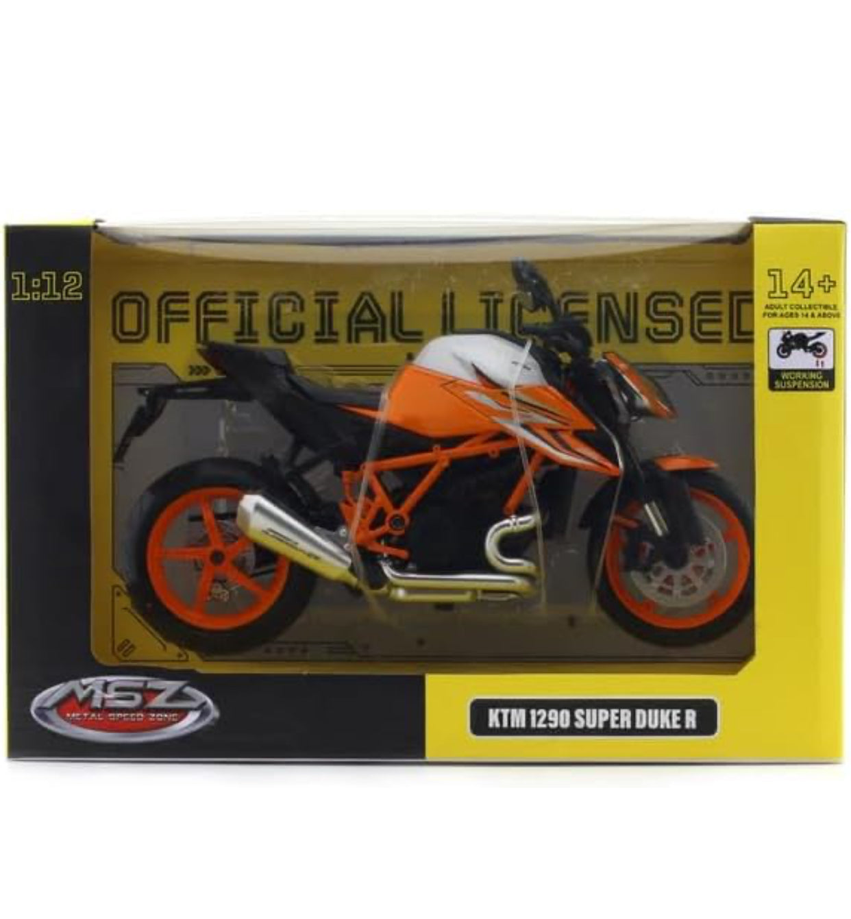 KTM 1290 Super Duke R – 1:12 Scale Die-Cast Model (MSZ Metal Speed Zone)