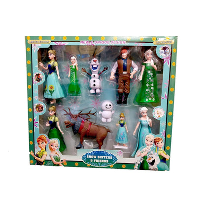 Snow Sisters & Friends – Deluxe 10-Piece Character Figure Playset