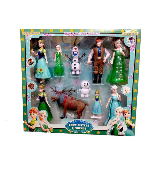 Snow Sisters & Friends – Deluxe 10-Piece Character Figure Playset