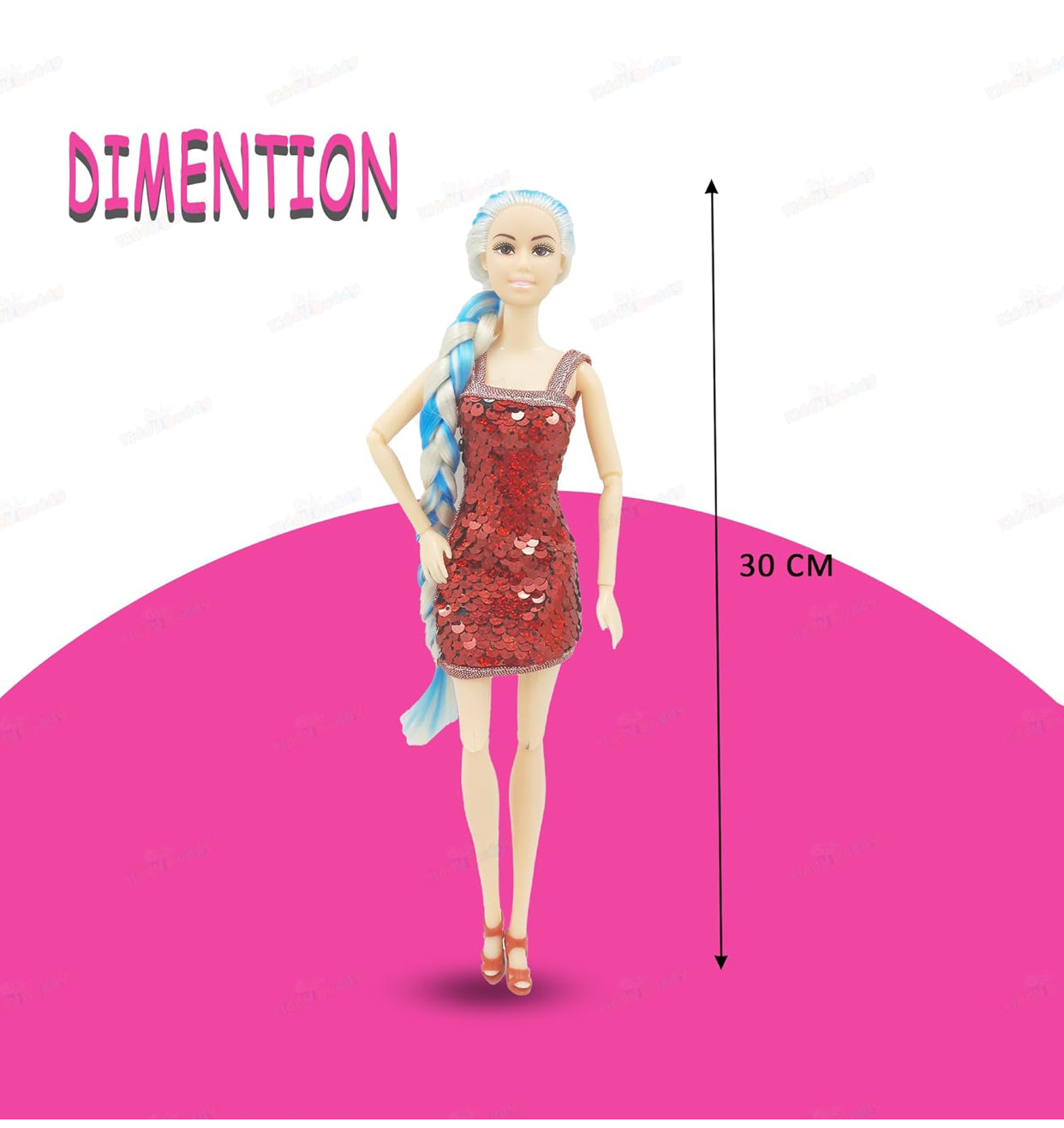 Alia Fashion Doll – Red Sequin Party Dress (3+)