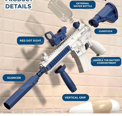 Electric Tactical Water Gun Rifle with Rechargeable Battery | Automatic High-Pressure Water Blaster