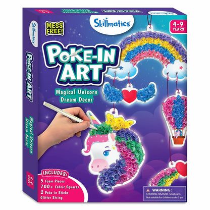 Skillmatics Poke-in Art - Magical Unicorn Dream Decor, Mess-Free Fun for Kids, DIY Craft Kits, Creative Activity, Gifts for Ages 4, 5, 6, 7, 8, 9