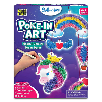 Skillmatics Poke-in Art - Magical Unicorn Dream Decor, Mess-Free Fun for Kids, DIY Craft Kits, Creative Activity, Gifts for Ages 4, 5, 6, 7, 8, 9