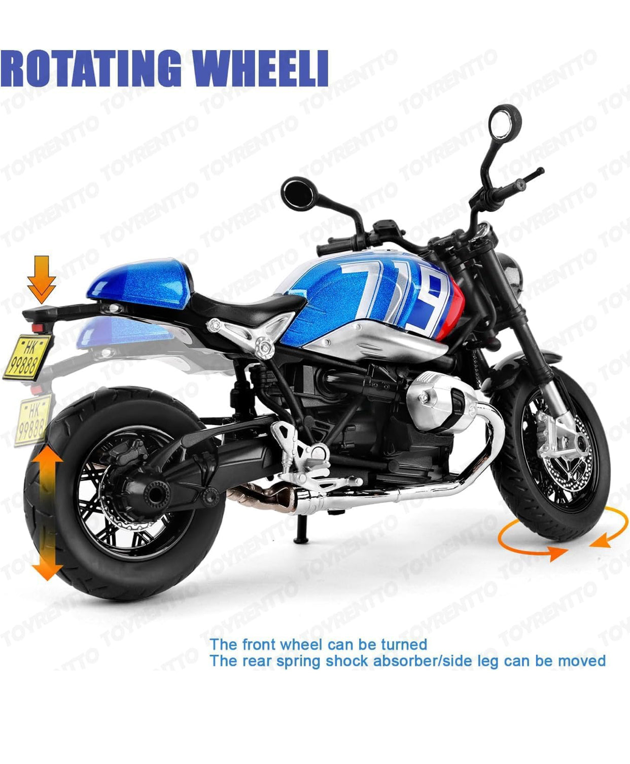 1:12 BMW R NineT Die-Cast Motorcycle Model – Premium Collectible