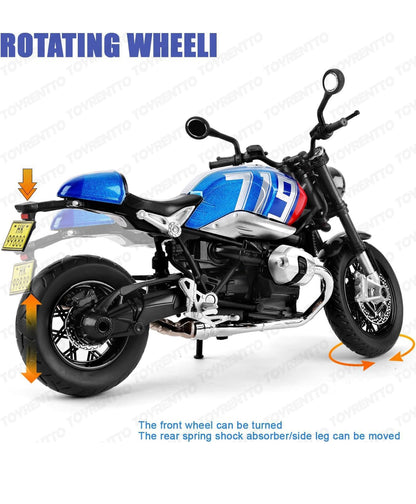 1:12 BMW R NineT Die-Cast Motorcycle Model – Premium Collectible
