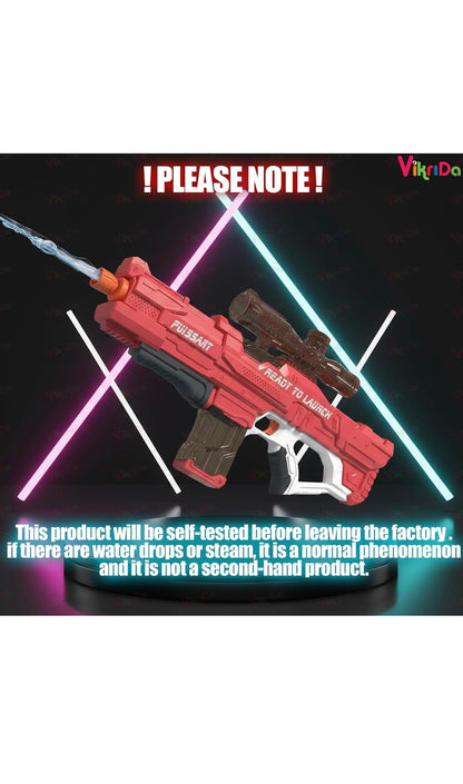 💦 PUSSANT Electric Water Gun with Scope – Rechargeable Automatic Water Blaster for Kids