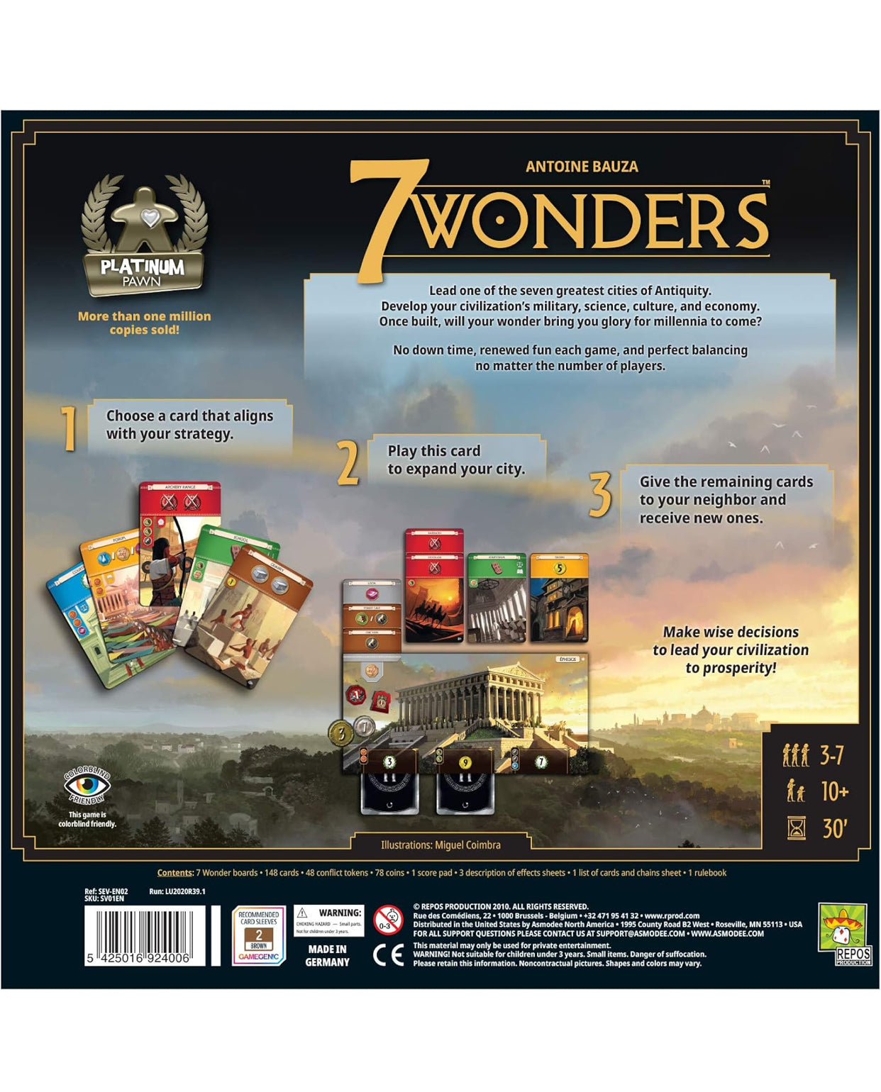 7 Wonders – Award-Winning Card Drafting Strategy Game