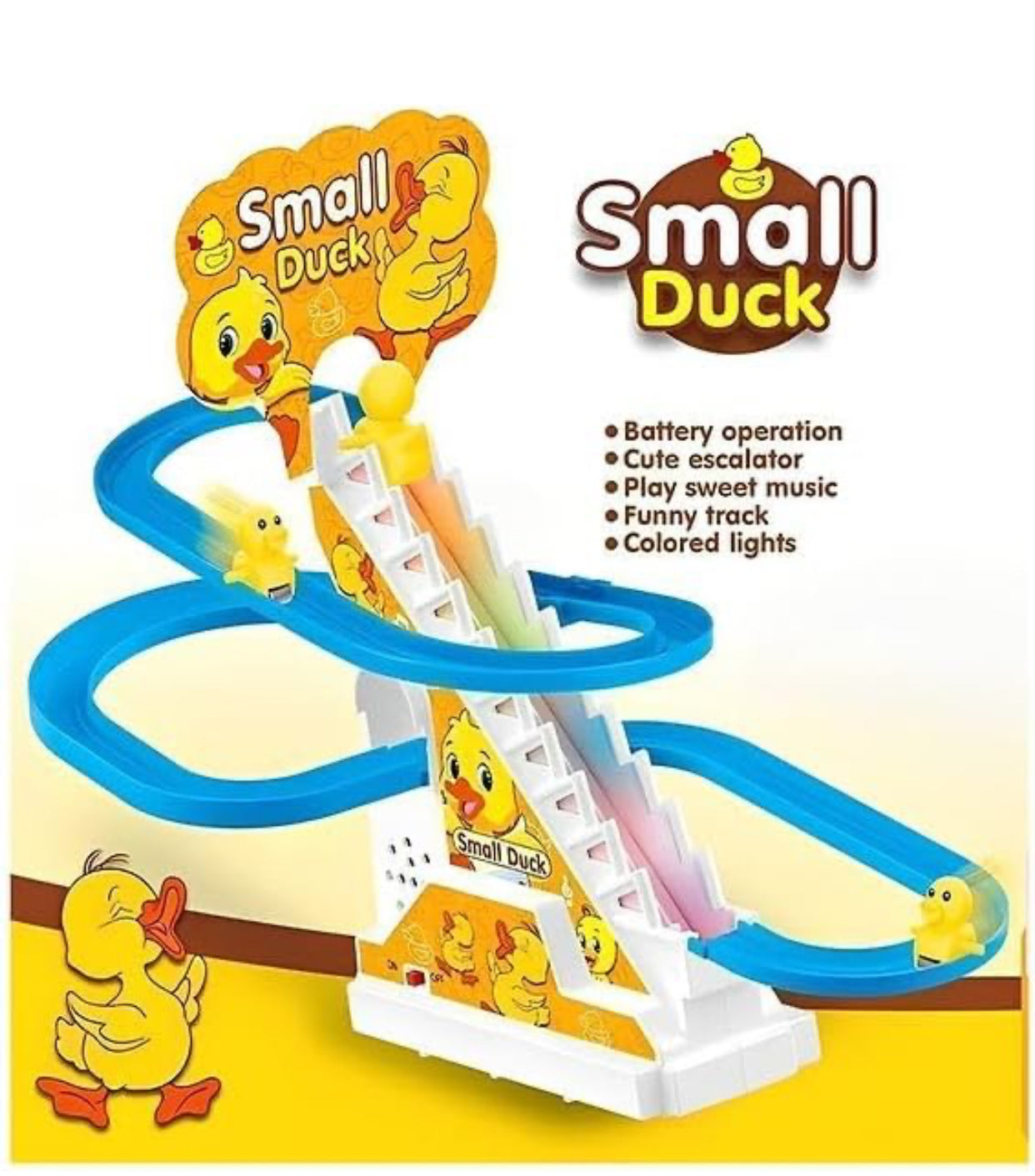 Small Duck Escalator Track Toy – Music, Lights & Moving Ducks!