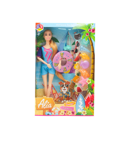 Alia Summer Beach Doll Set – Holiday Outfit, Float Ring & Beach Accessories (3+ Years)