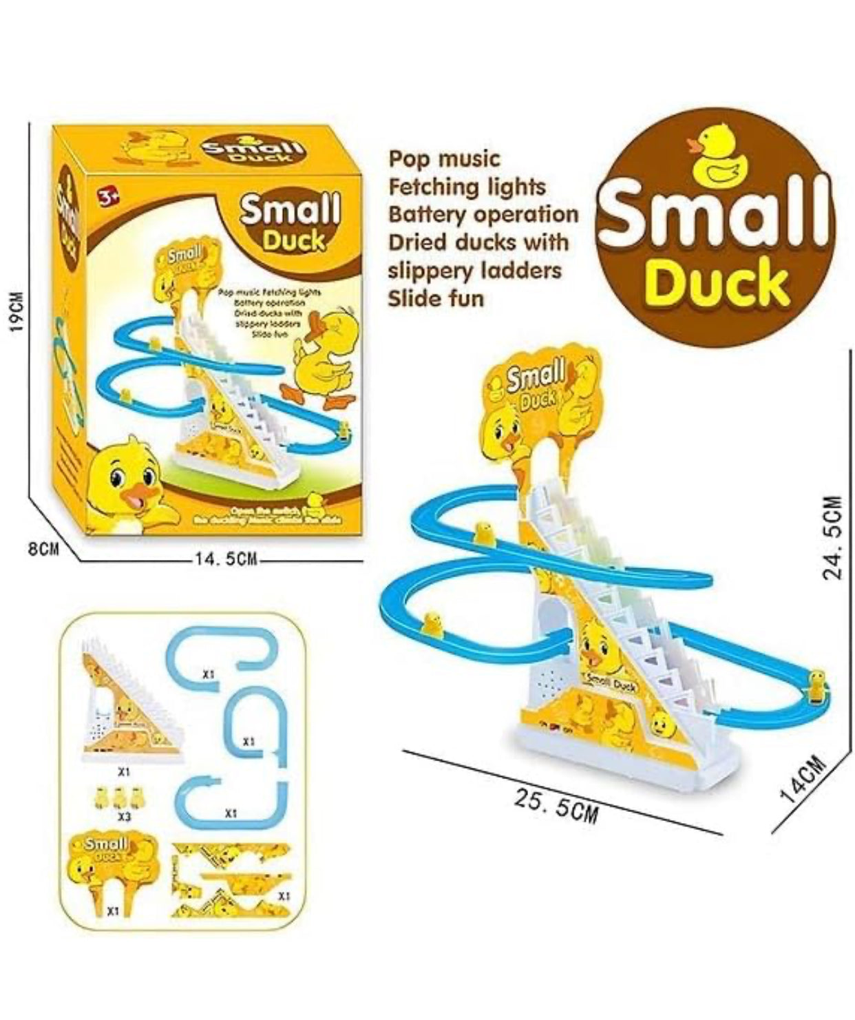 Small Duck Escalator Track Toy – Music, Lights & Moving Ducks!