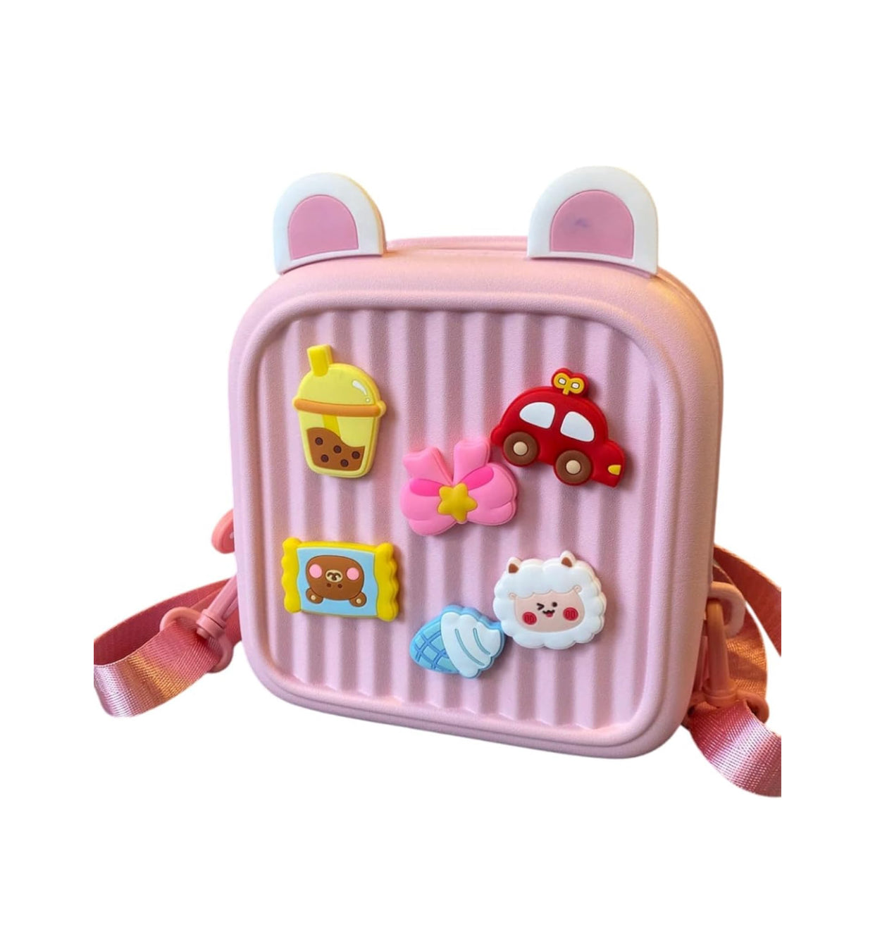 🎒 Cute Kids Crossbody Bag With Fun Cartoon Charms – Lightweight & Trendy