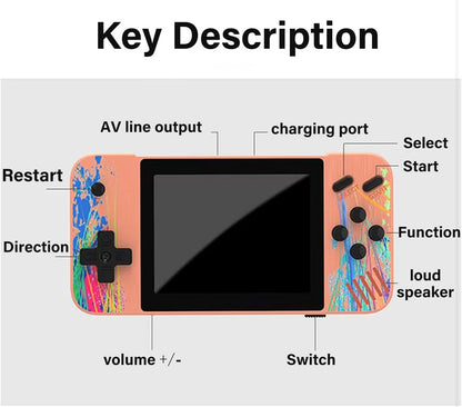 🕹️ Retro Handheld Game Console – Built-In 800 Games