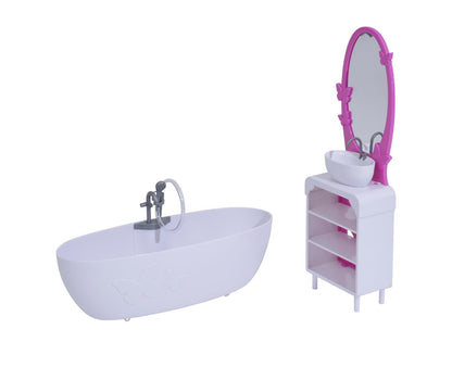 Steffi Love Home Bathroom Playset – 20-Piece Bath & Vanity Accessory Doll Set (3+ Years)