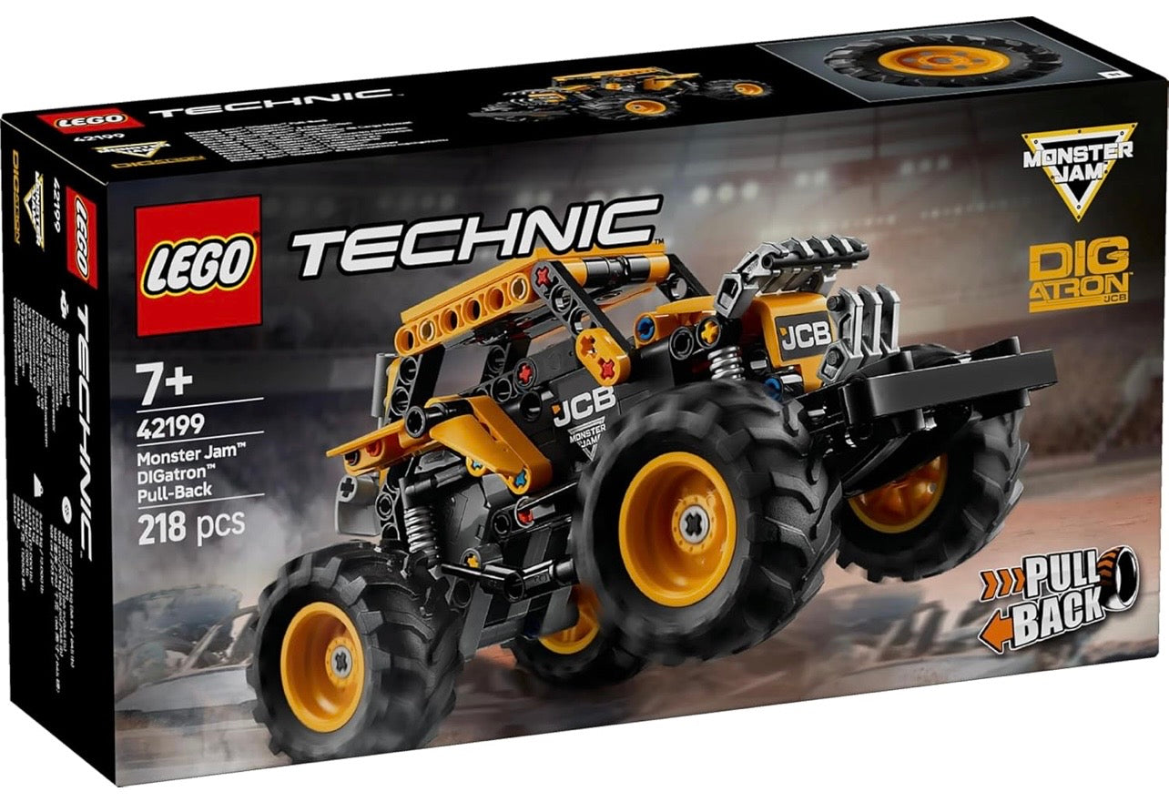 LEGO® Technic™ Monster Jam™ DIGatron™ Pull-Back (42199) – 218 Piece Monster Truck Building Toy