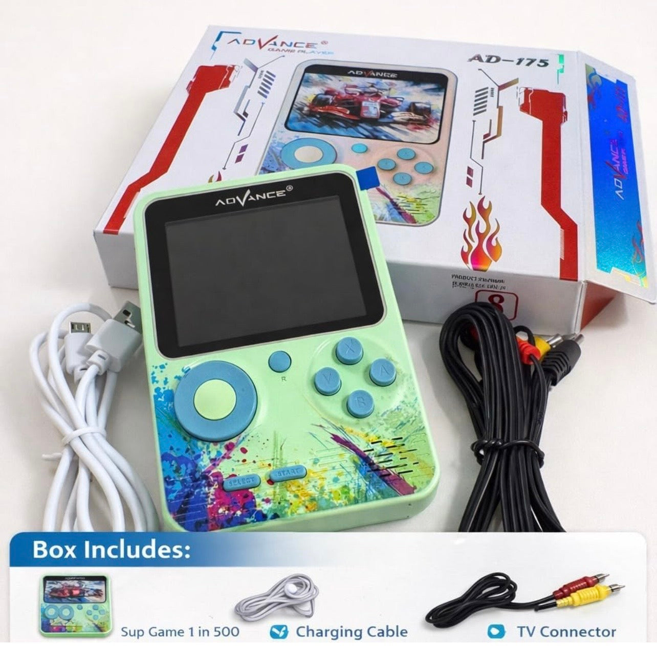 Advance AD-175 Handheld Retro Game Console – Portable Gaming Device for Kids