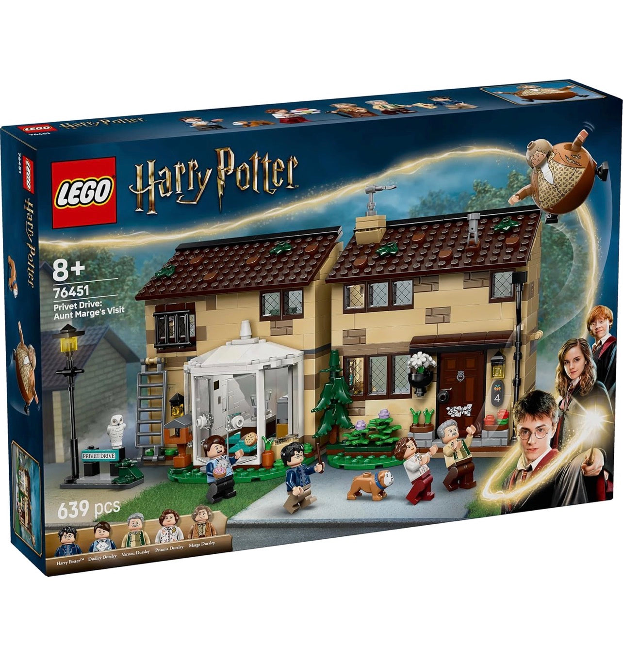LEGO Harry Potter 76451 Privet Drive: Aunt Marge’s Visit Building Set (639 Pieces, Age 8+)