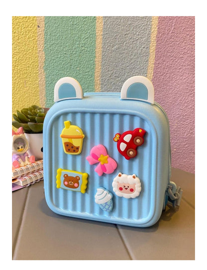 🎒 Cute Kids Crossbody Bag With Fun Cartoon Charms – Lightweight & Trendy