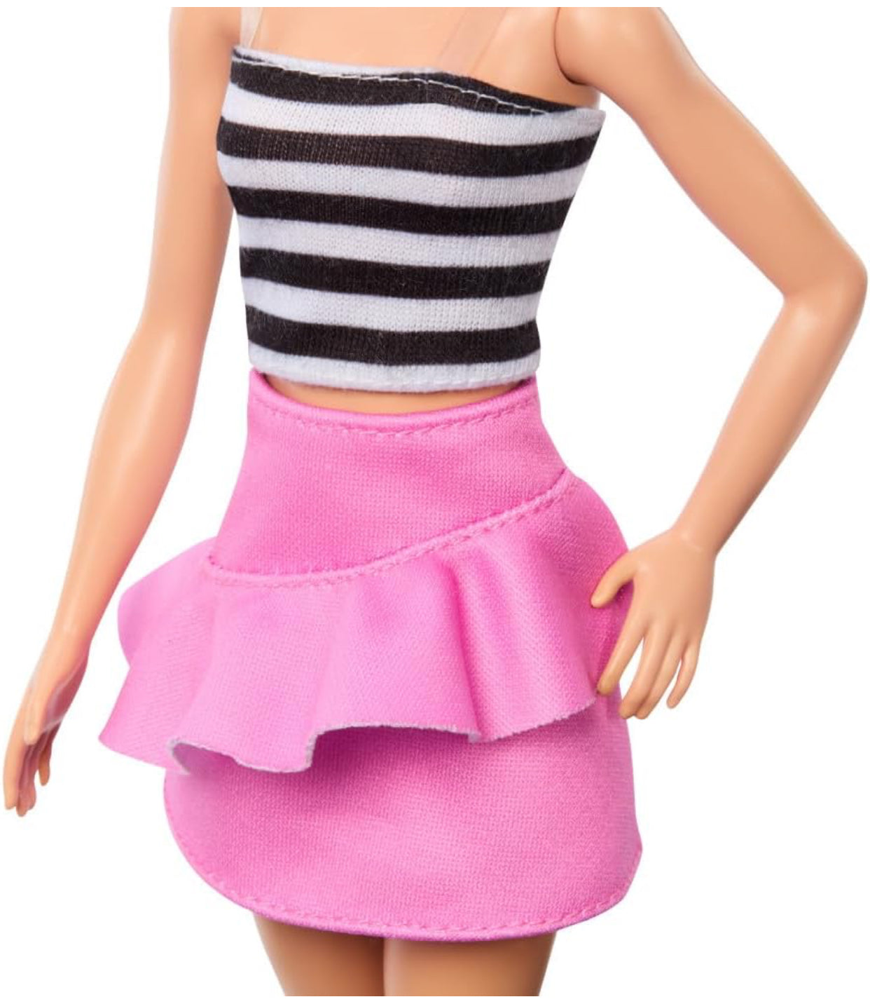 Barbie Fashion Doll – 65th Anniversary Edition | Stylish Pink Skirt & Striped Top